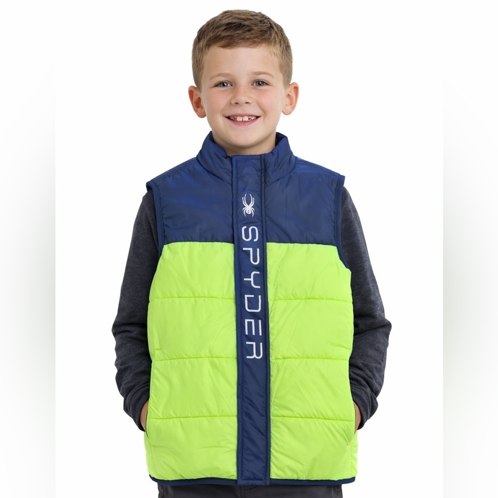 Spyder boy youth puffer vest Sz 5 warm lined